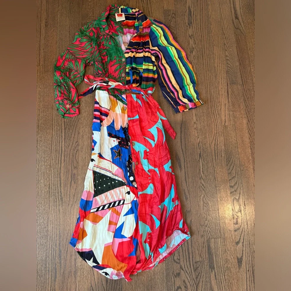 FARM RIO Printed Midi Length Dress XS - Picture 2 of 5